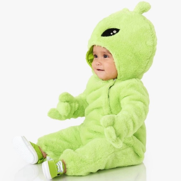 Pottery Barn kids Green Alien Baby Costume - Picture 2 of 12
